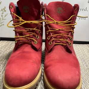 Timberland 6 Inch Premium Limited Release Patriot Red Boots Men SZ 10 Box6